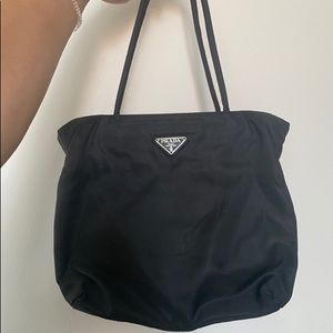 Prada Tessuto Shopper #50 Black Nylon Tote